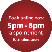 5pm-8pm appointment slot